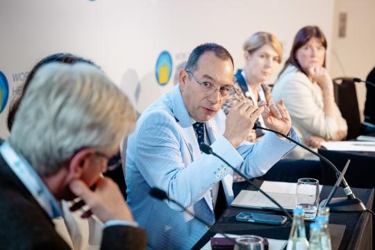 ICN-Päsident Dr. José Luis Cobos Serrano während der Session „Nurses United in a Changing World“. (Foto: World Health Summit / Steffen Kugler)