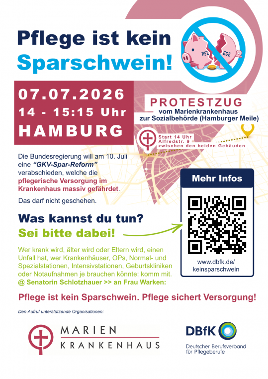 Flyer zur Protestaktion in Hamburg