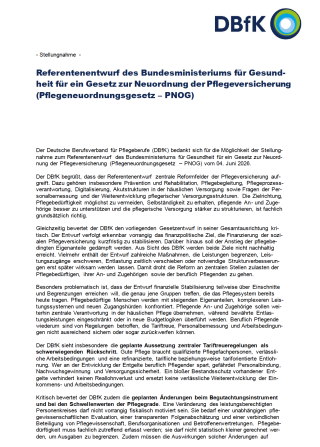 Vorschaubild: DBfK-Stellungnahme zum Referentenentwurf PNOG